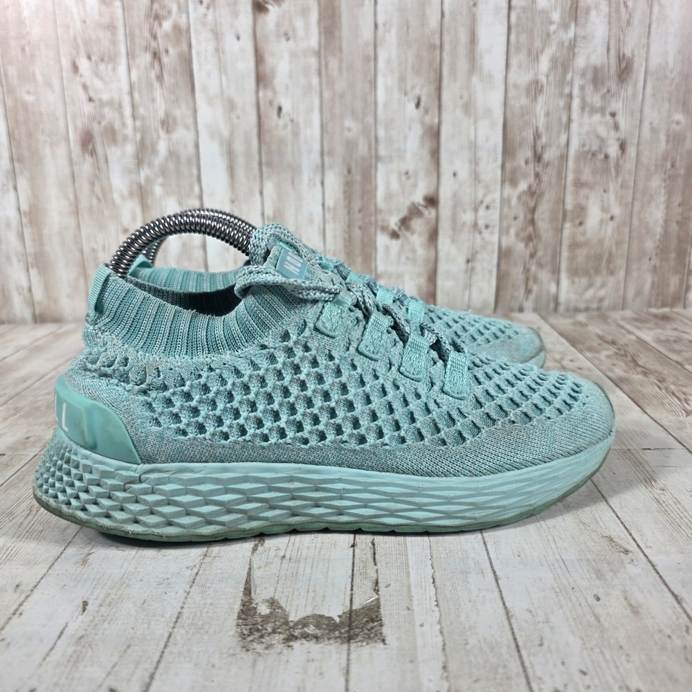 NOBULL Women Bright Aqua Knit Runner Training‎ Shoes Turquoise Size 7